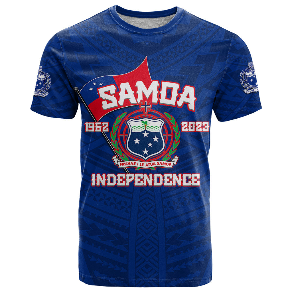 Samoa Independence T-Shirt Blue Style Graphic Tee