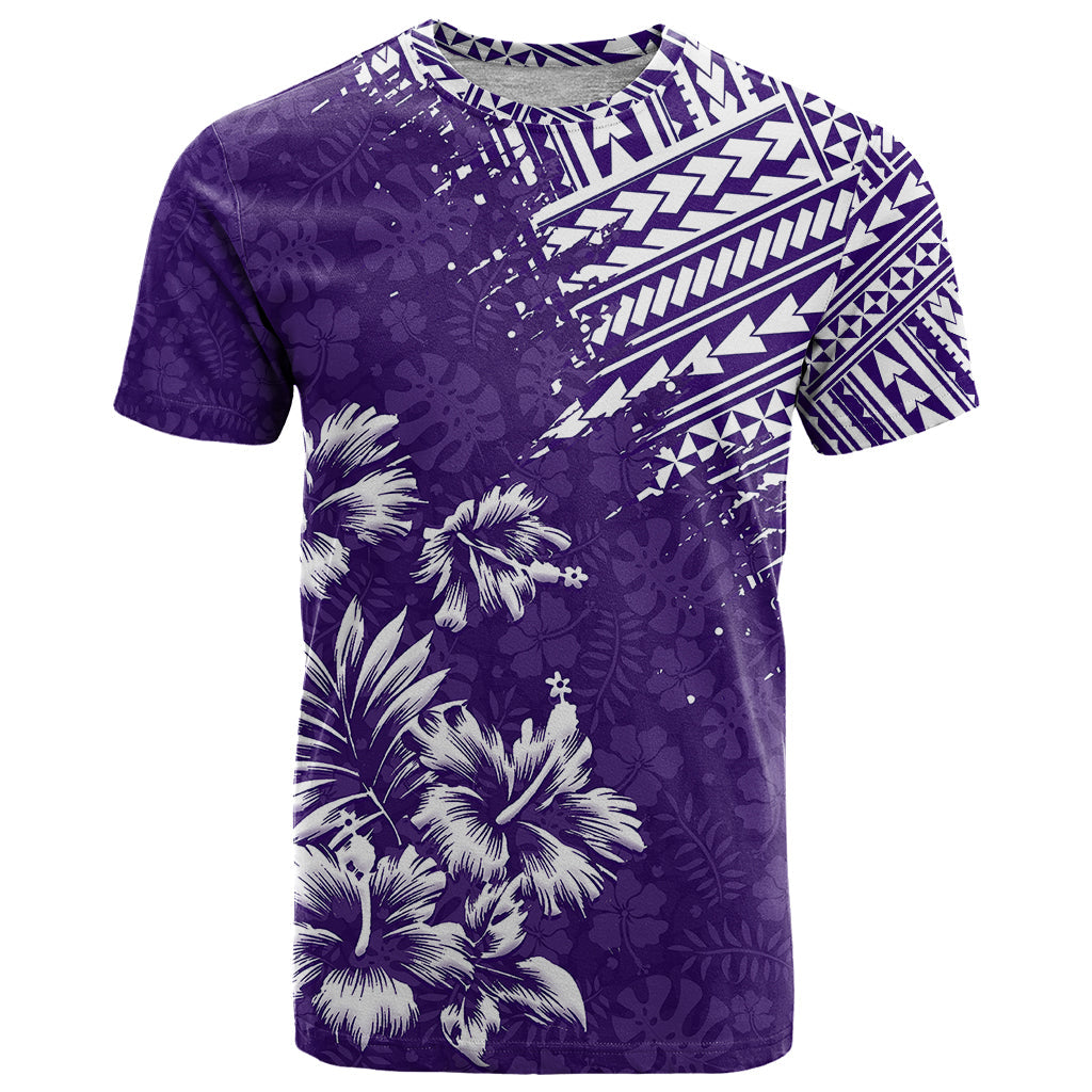 Hawaii Summer T-Shirt Mix Polynesian Purple Graphic Tee