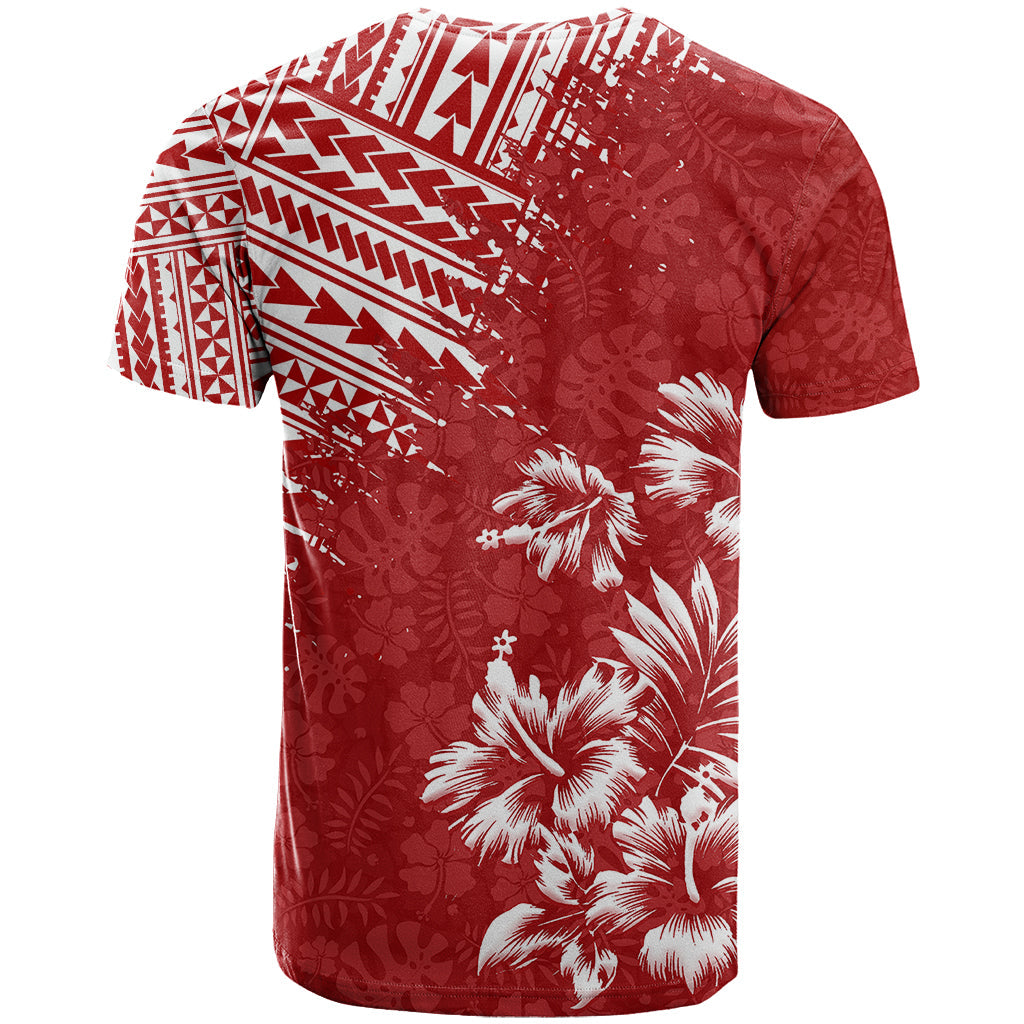 Hawaii Summer T-Shirt Mix Polynesian Red Graphic Tee
