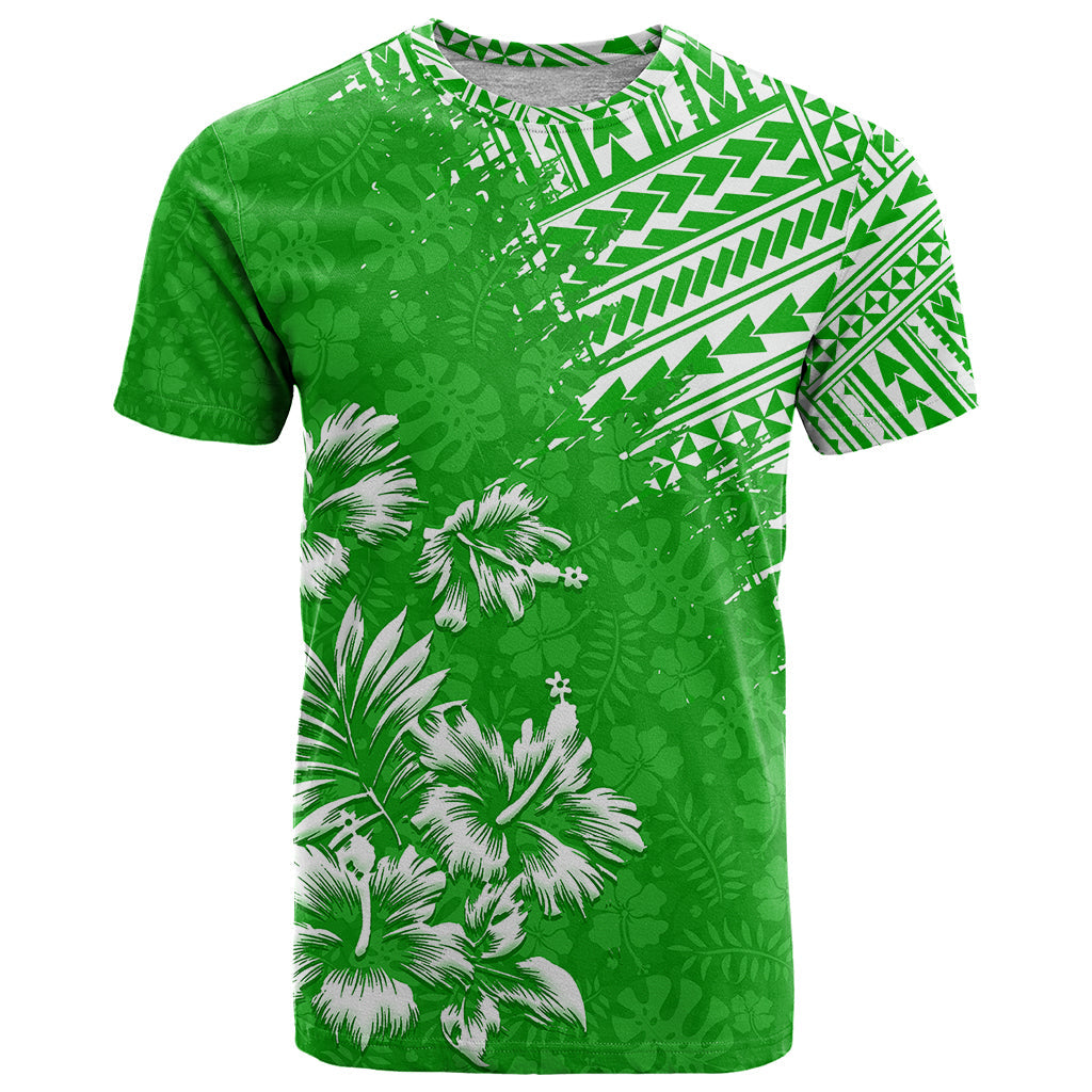 Hawaii Summer T-Shirt Mix Polynesian Green Graphic Tee