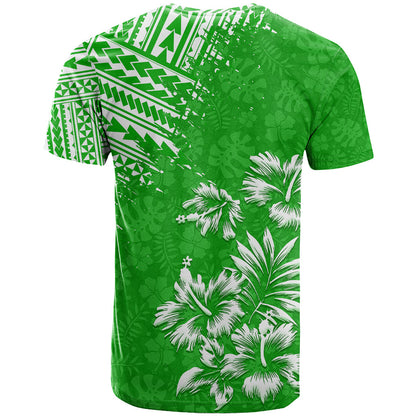 Hawaii Summer T-Shirt Mix Polynesian Green Graphic Tee