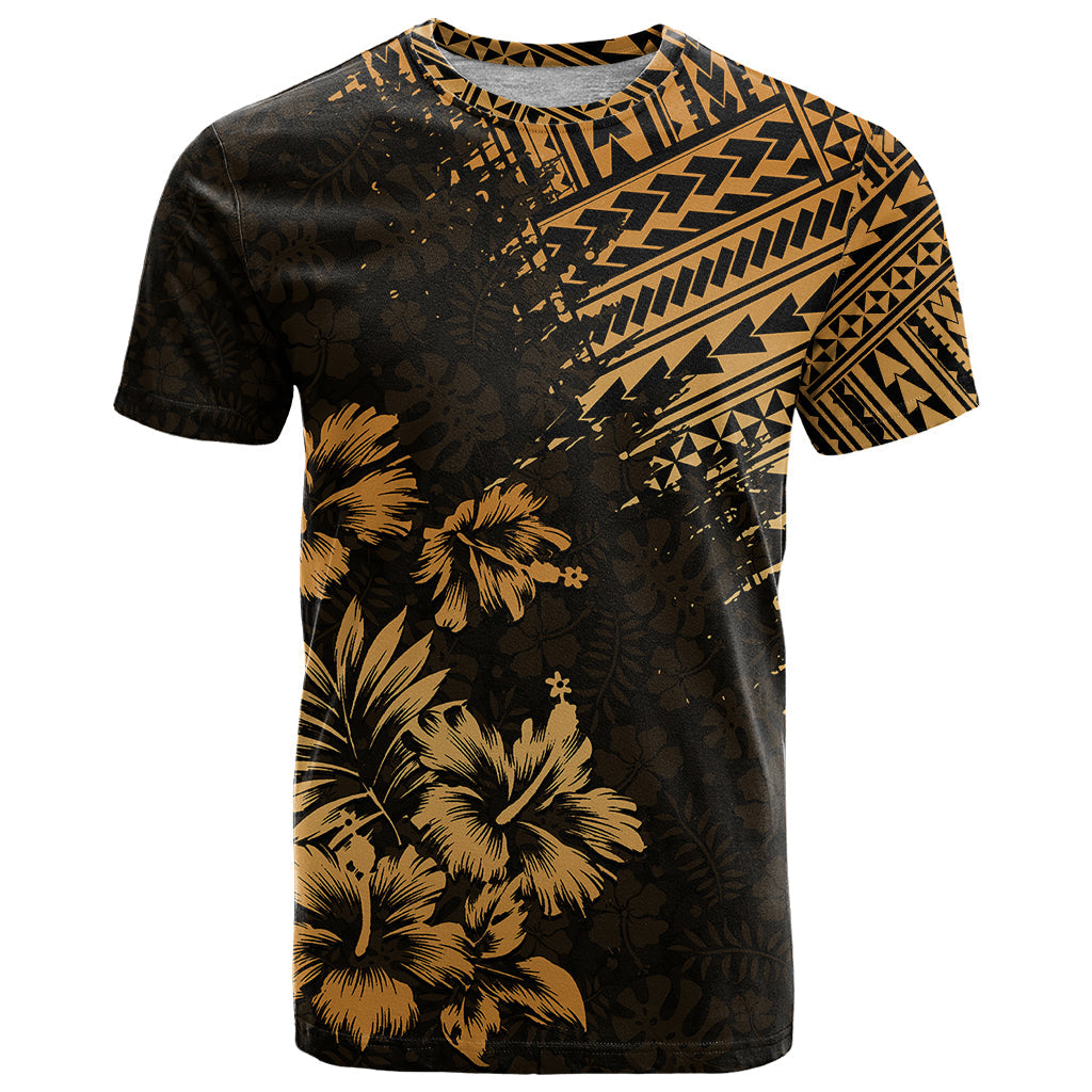 Hawaii Summer T-Shirt Mix Polynesian Gold Graphic Tee