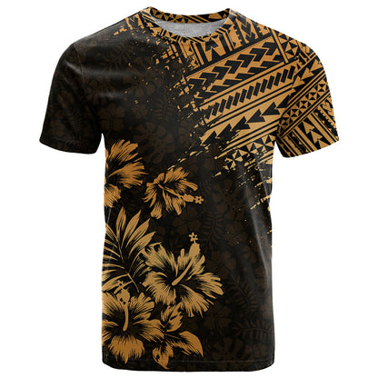 Hawaii Summer T-Shirt Mix Polynesian Gold Graphic Tee