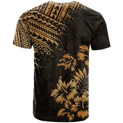 Hawaii Summer T-Shirt Mix Polynesian Gold Graphic Tee