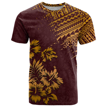 Hawaii Summer T-Shirt Mix Polynesian Brown Graphic Tee