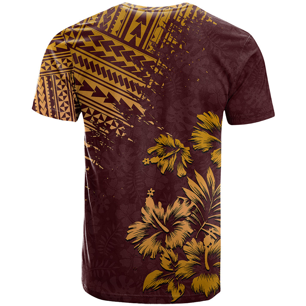 Hawaii Summer T-Shirt Mix Polynesian Brown Graphic Tee