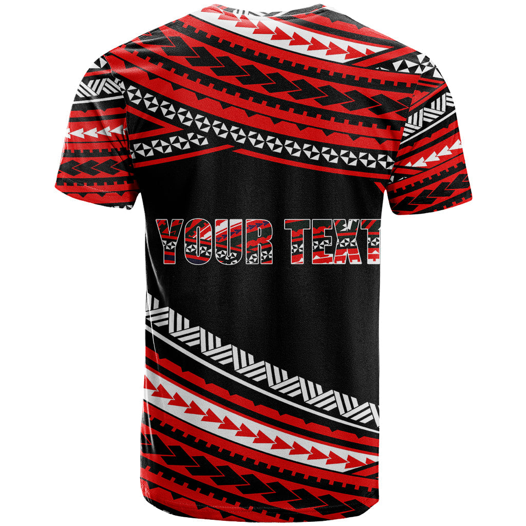 Custom Personalised Happy Fathers Day Polynesian T-Shirt I Love You Dad Red Graphic Tee