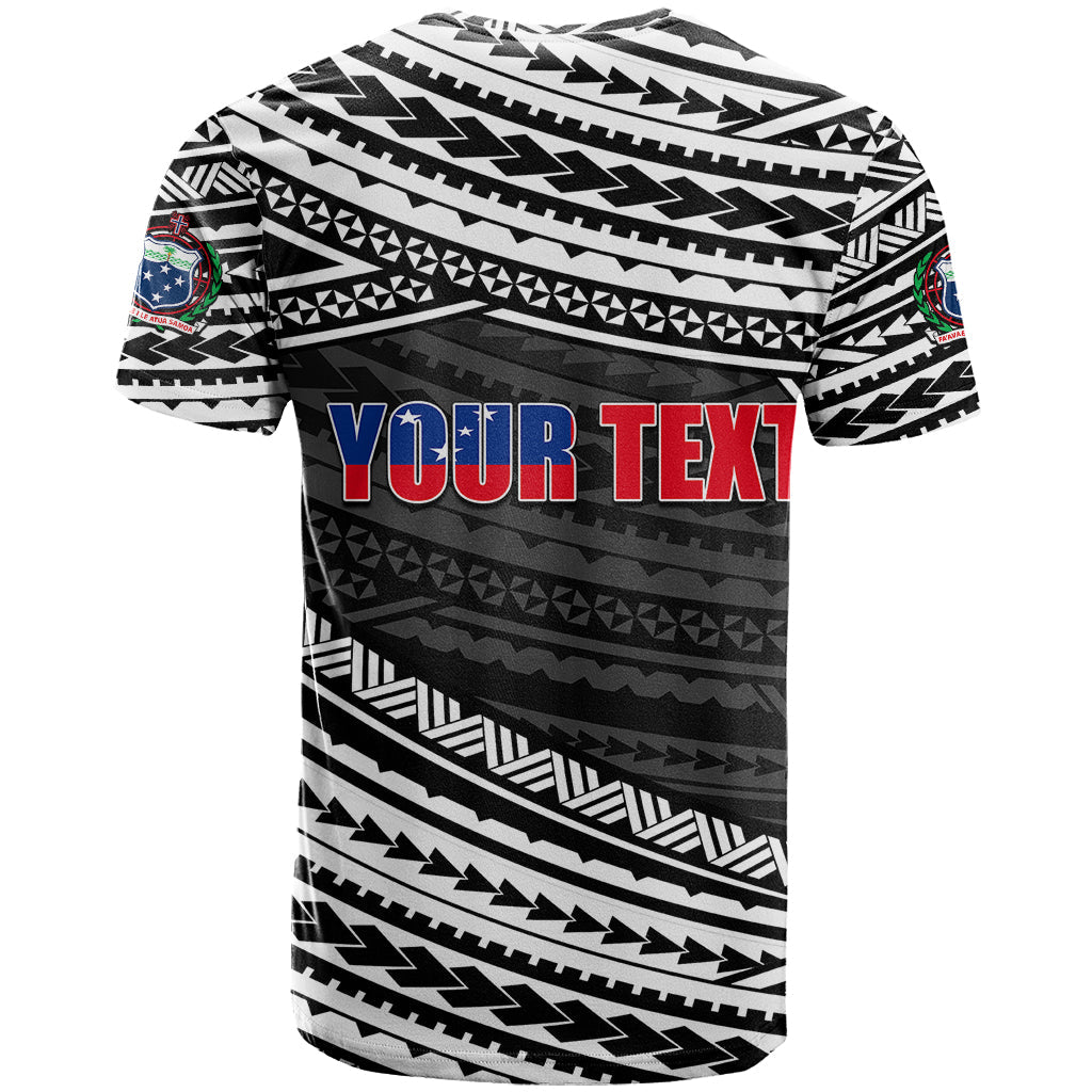 Custom Personalised Happy Fathers Day Samoa T-Shirt I Love You Dad Black Graphic Tee