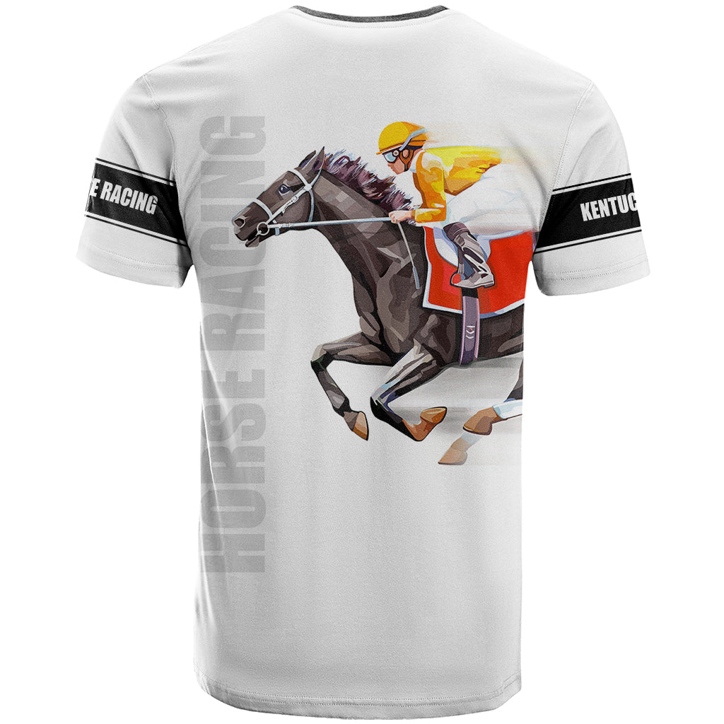 Kentucky Horse Racing T-Shirt Sporty Style White Graphic Tee