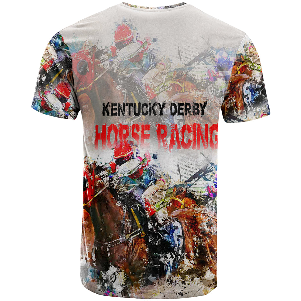 Horse Racing T-Shirt Art Style Graphic Tee