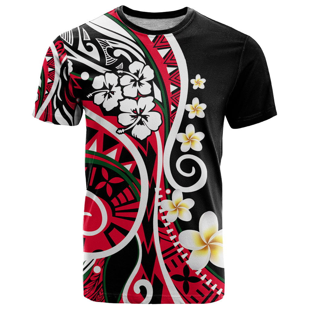 Plumeria Polynesian T-Shirt Trending Red Graphic Tee