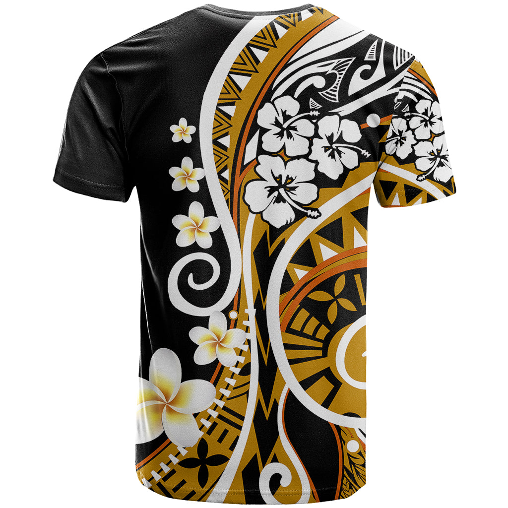 Plumeria Polynesian T-Shirt Trending Gold Graphic Tee