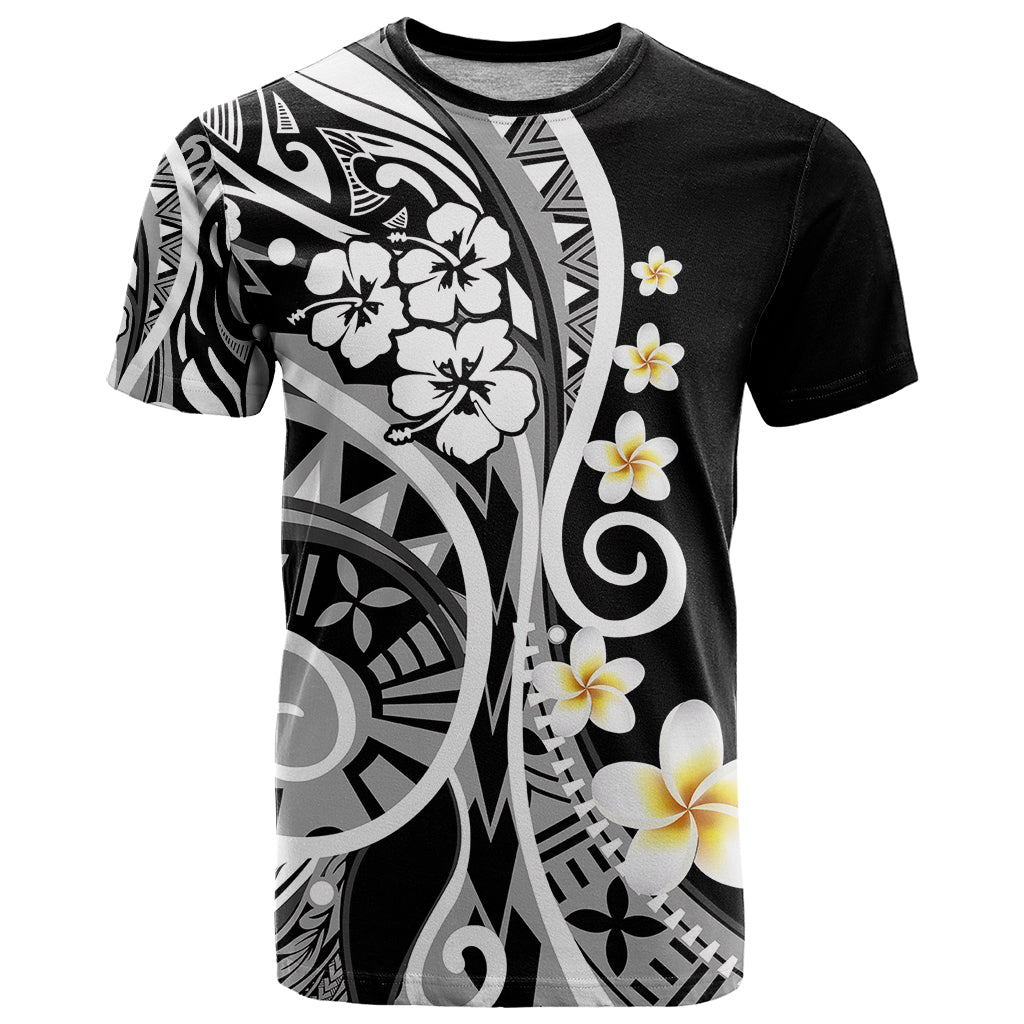 Plumeria Polynesian T-Shirt Trending Black Graphic Tee