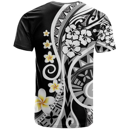 Plumeria Polynesian T-Shirt Trending Black Graphic Tee