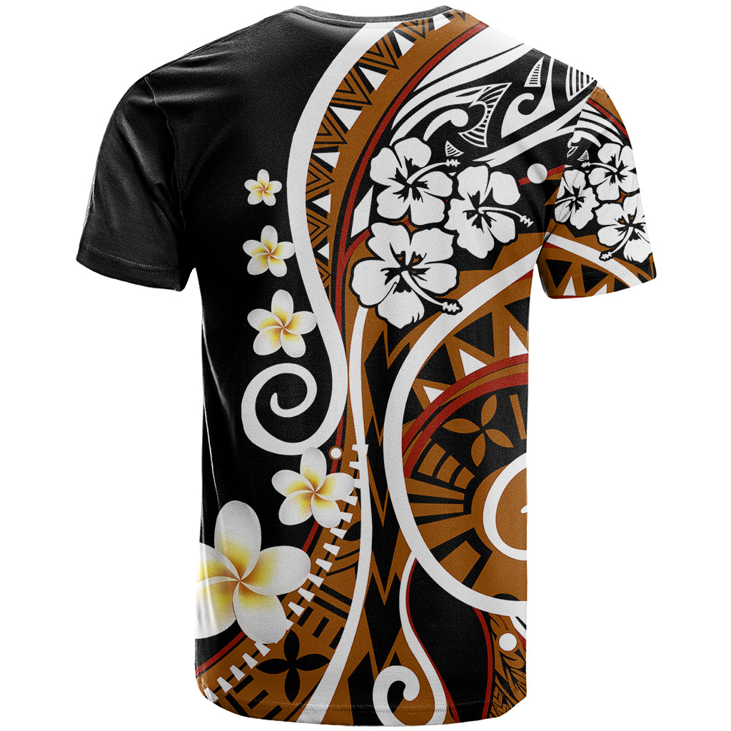 Plumeria Polynesian T-Shirt Trending Brown Graphic Tee