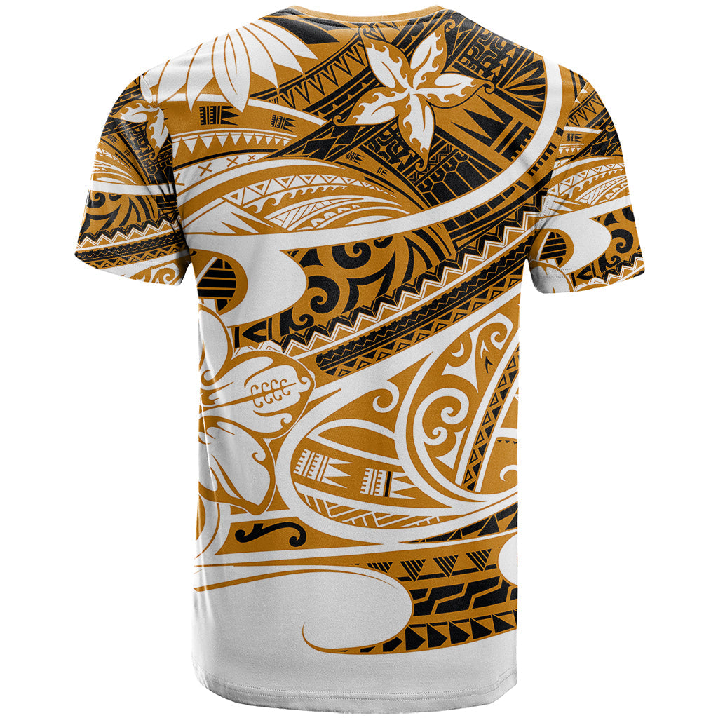 Polynesian Tribal T-Shirt Gold Graphic Tee
