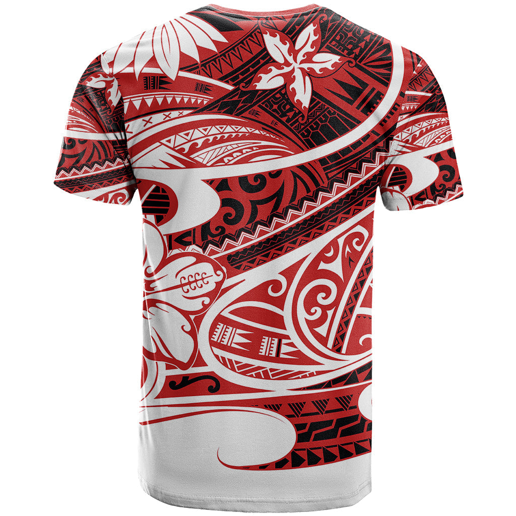 Polynesian Tribal T-Shirt Red Graphic Tee
