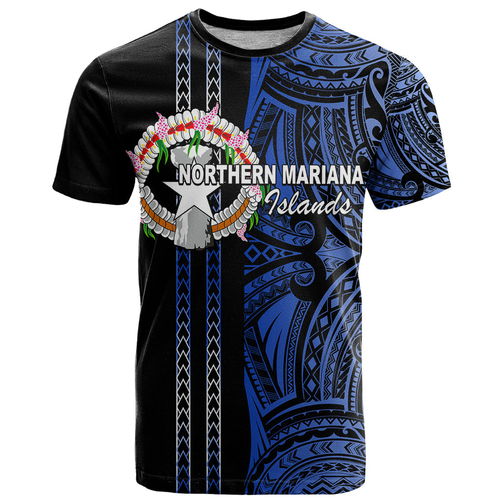 Custom Northern Mariana Islands T-Shirt Polynesian Tribal Graphic Tee