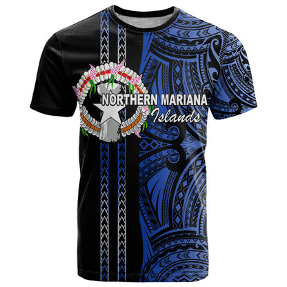 Custom Northern Mariana Islands T-Shirt Polynesian Tribal Graphic Tee