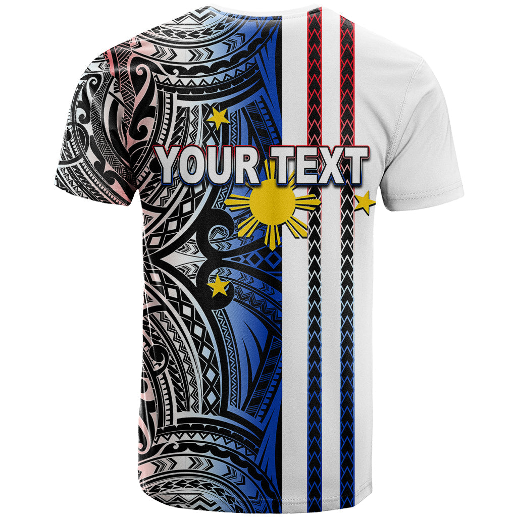 Custom Philippines T-Shirt Polynesian Tribal White Graphic Tee