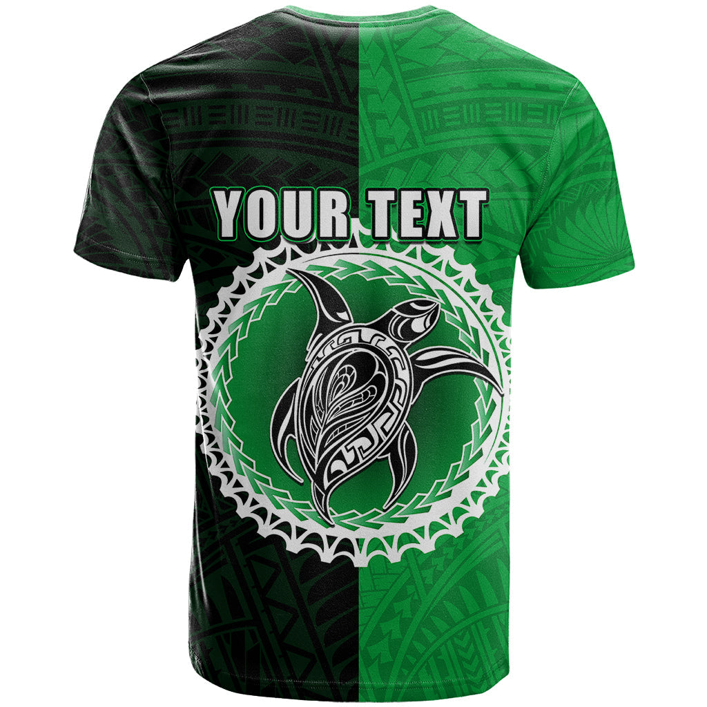 Custom Rarotonga Of Cook Islands T-Shirt Mix Half Black Graphic Tee