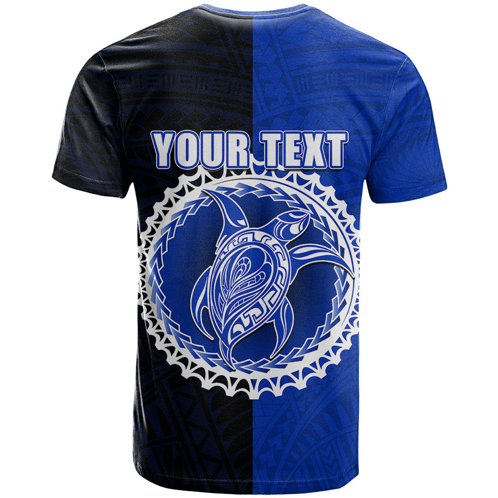 Custom Pukapuka Of Cook Islands T-Shirt Mix Half Black Graphic Tee