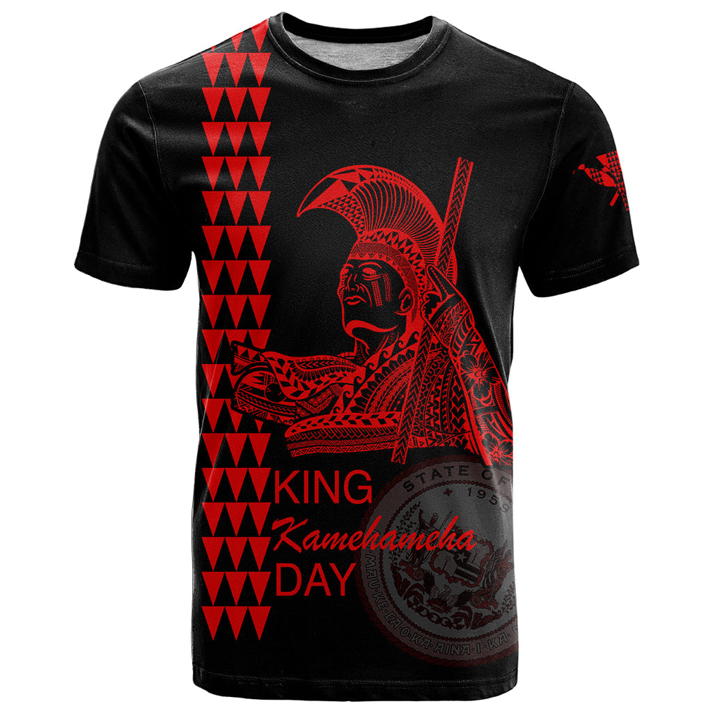 Custom Hawaii T-Shirt King Kamehameha Day - Red Graphic Tee