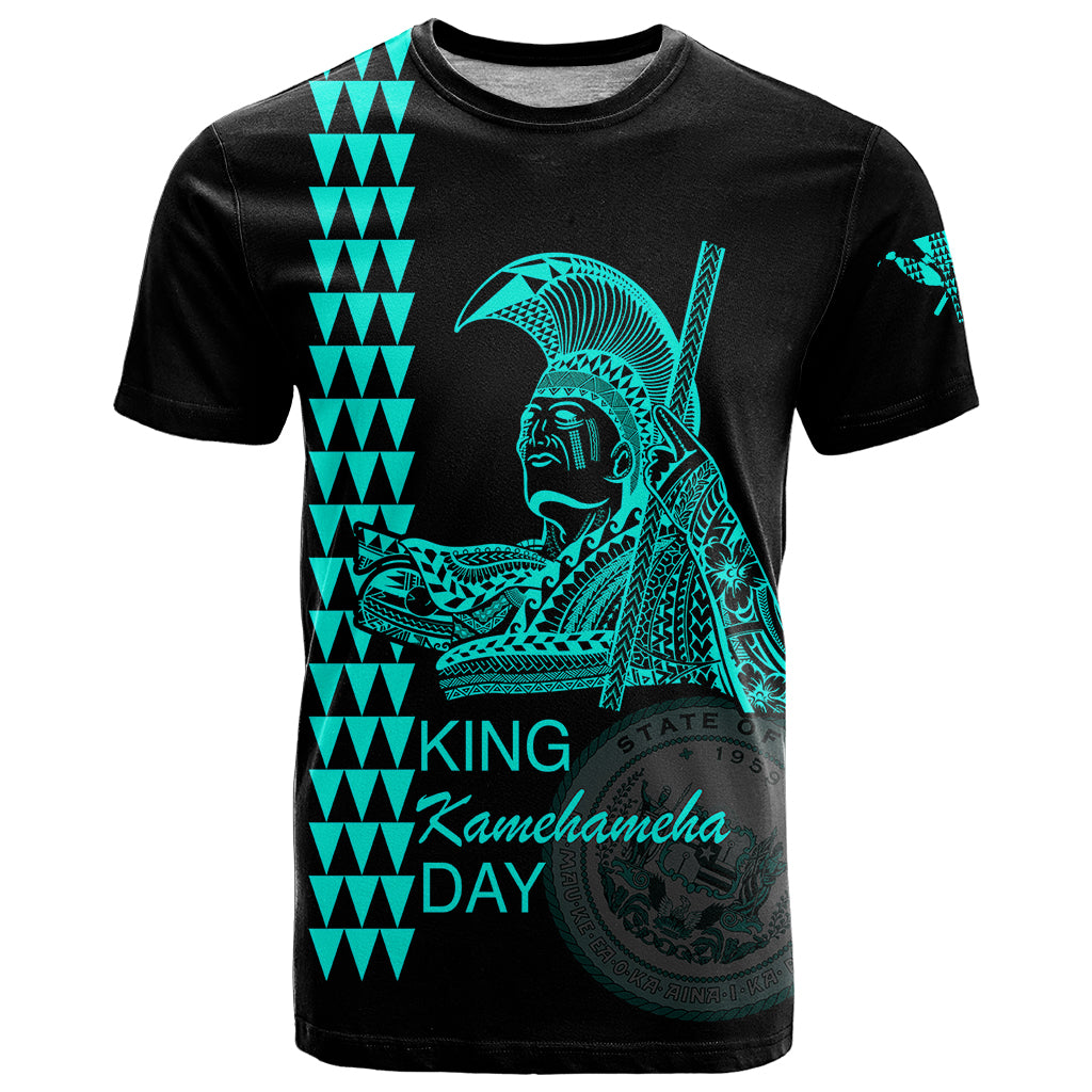Custom Hawaii T-Shirt King Kamehameha Day - Green Graphic Tee