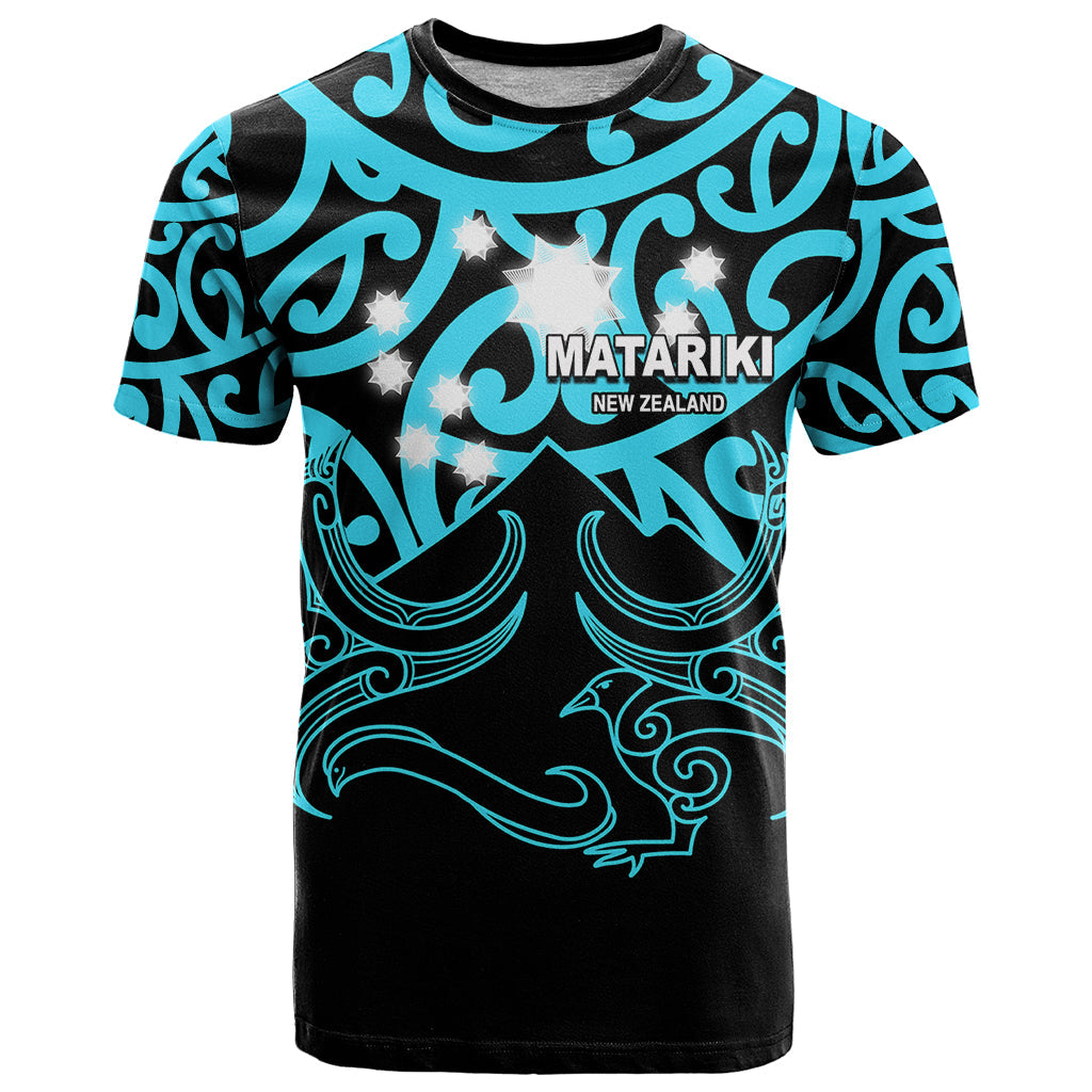 Matariki New Zealand T-Shirt Maori New Year Light Blue Graphic Tee