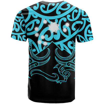 Matariki New Zealand T-Shirt Maori New Year Light Blue Graphic Tee