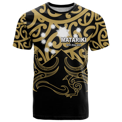 Matariki New Zealand T-Shirt Maori New Year Gold Graphic Tee