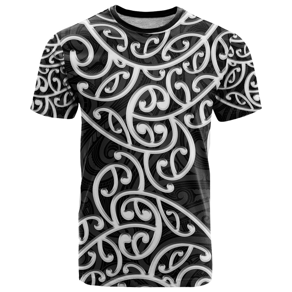 New Zealand T-Shirt Maori Pattern White Graphic Tee