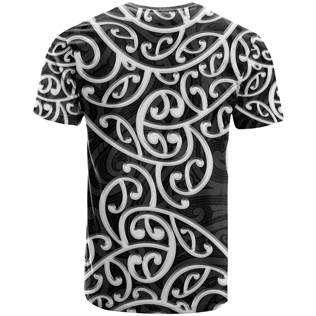 New Zealand T-Shirt Maori Pattern White Graphic Tee