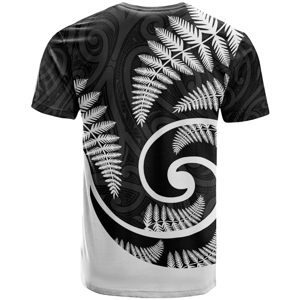 New Zealand T-Shirt Maori With Silver Fern White Graphic Tee