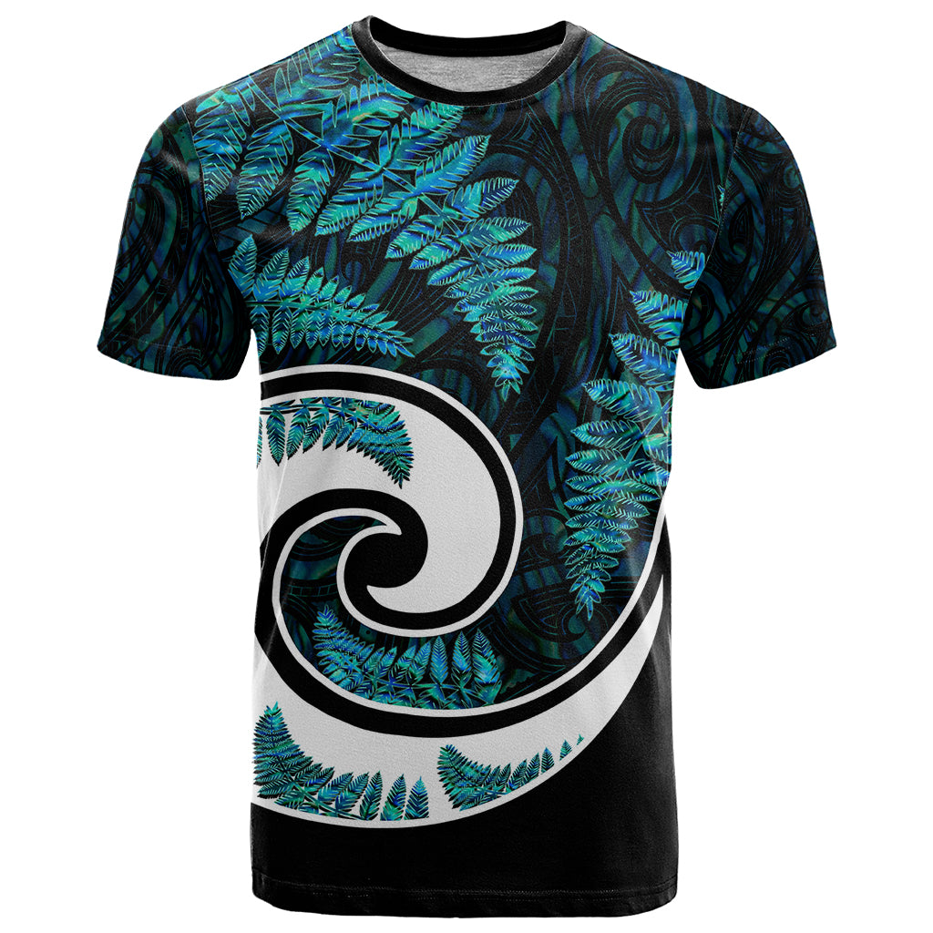 New Zealand T-Shirt Maori With Silver Fern Papua Shell Green Ver.2 Graphic Tee