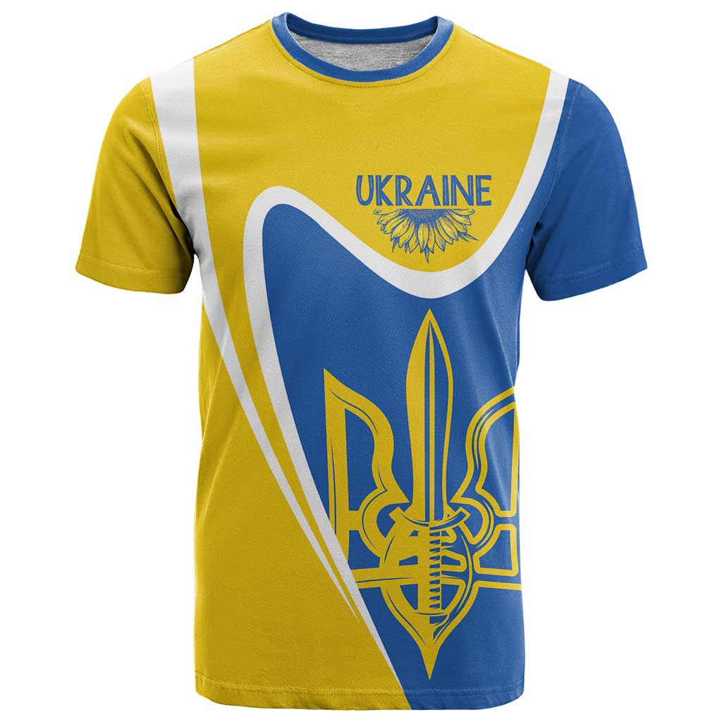 Ukraine Stylized Tryzub T-Shirt Slava Ukraini Graphic Tee