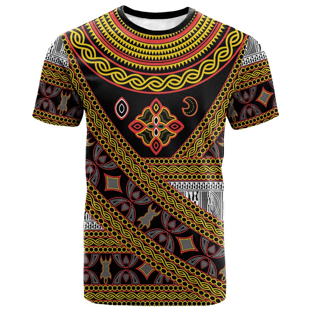 Cameroon Bamenda Toghu Inspired T-Shirt Classic Motifs Graphic Tee