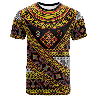 Cameroon Bamenda Toghu Inspired T-Shirt Classic Motifs Graphic Tee