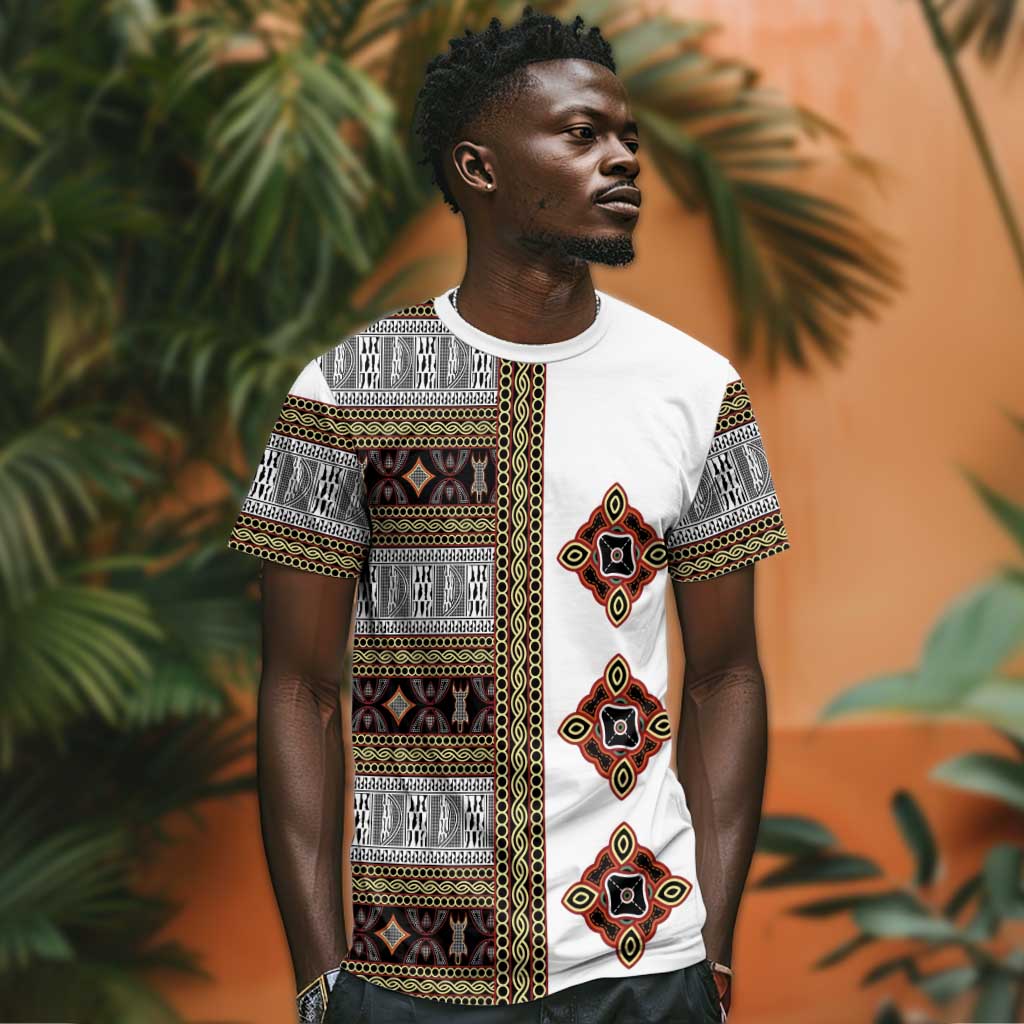 Cameroon Ndop Atoghu Inspired T-Shirt Traditional Pattern Graphic Tee