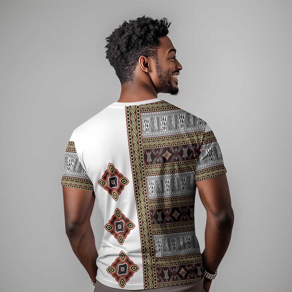 Cameroon Ndop Atoghu Inspired T-Shirt Traditional Pattern Graphic Tee