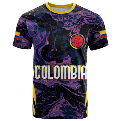 Personalised Colombia Football T-Shirt World Cup Cano Cristales River Style Graphic Tee