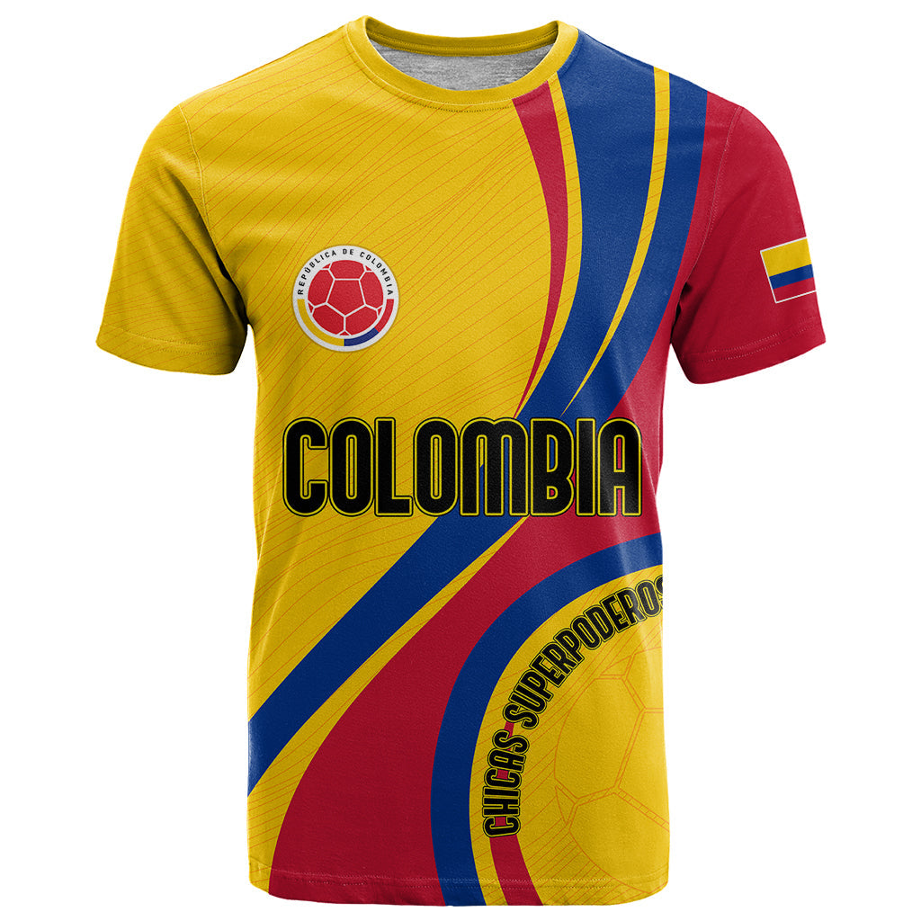 Personalised Colombia Football T-Shirt World Cup Chicas Superpoderosas Graphic Tee
