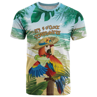 Aloha Hawaii It's 5 o'clock Somewhere T-Shirt Graphic Tee