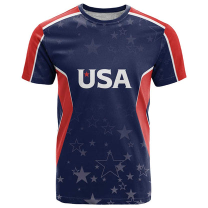 USA Cricket World Cup 2024 Custom T-Shirt All Stars Sprangle Graphic Tee