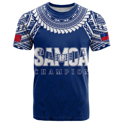 Personalised Samoa Rugby T-Shirt WC Champions Graphic Tee