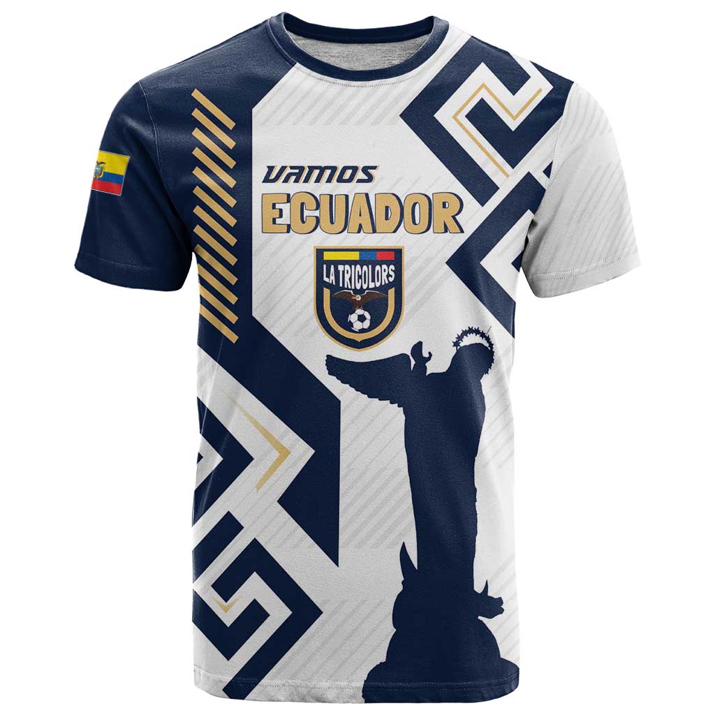 Ecuador Football Custom T-Shirt La Tricolors 2024 Virgen de El Panecillo Graphic Tee