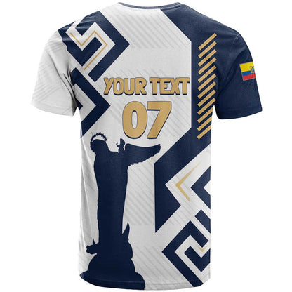 Ecuador Football Custom T-Shirt La Tricolors 2024 Virgen de El Panecillo Graphic Tee