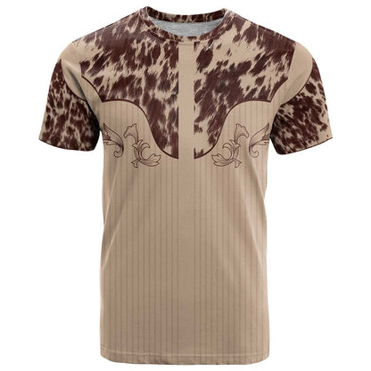 Cowboys Wild West T-Shirt Cow Prints Graphic Tee