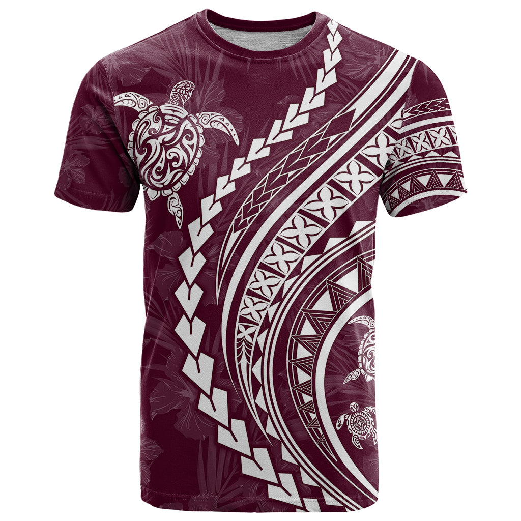 Polynesian Pride T-Shirt Turtle Hibiscus Luxury Style - Champagne Graphic Tee