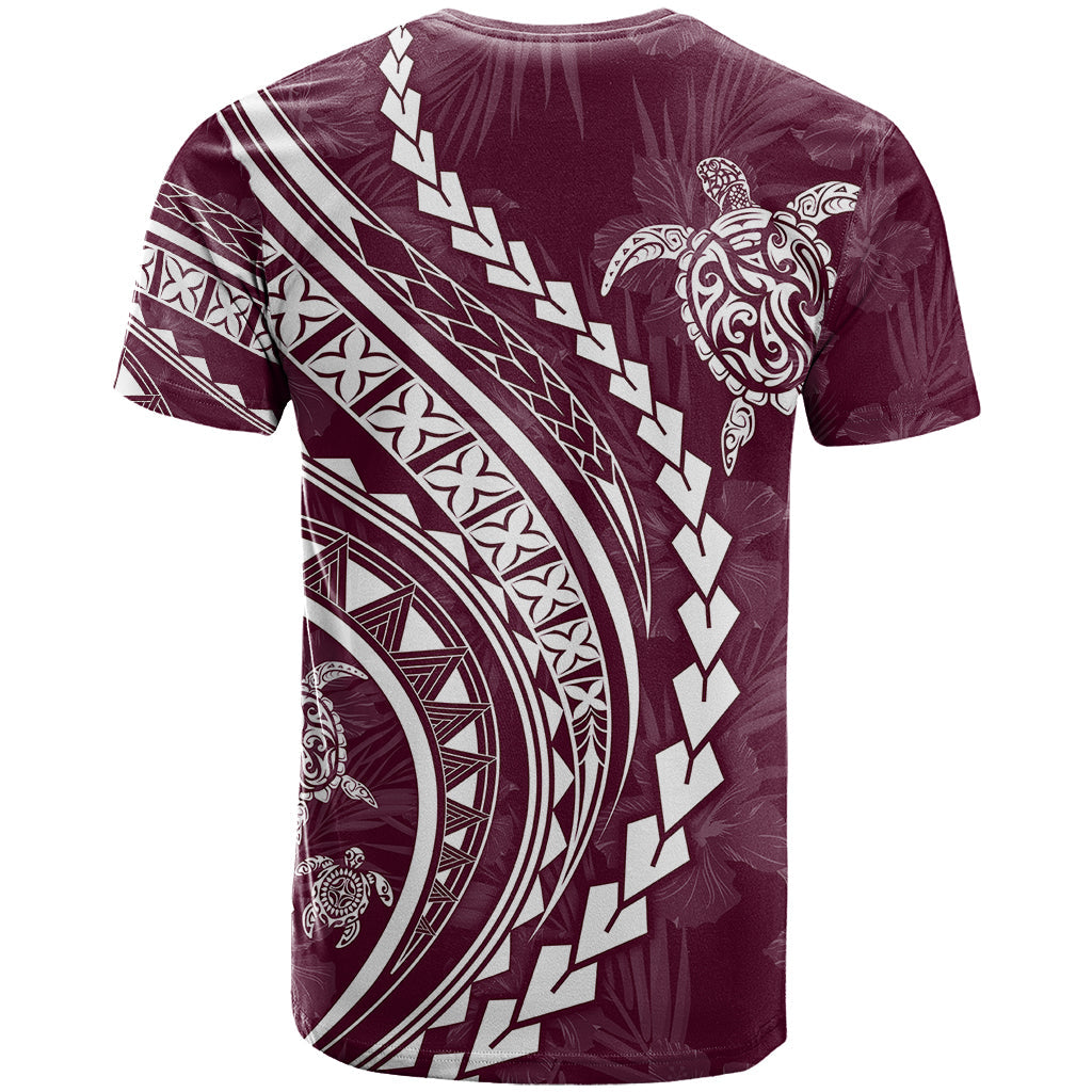 Polynesian Pride T-Shirt Turtle Hibiscus Luxury Style - Champagne Graphic Tee